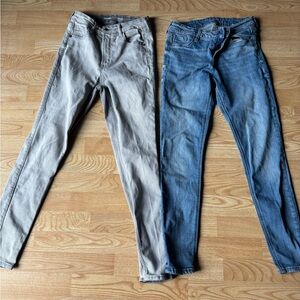 Old Navy Women’s Blue and Gray High Rise ROCKSTAR Super Skinny Jeans